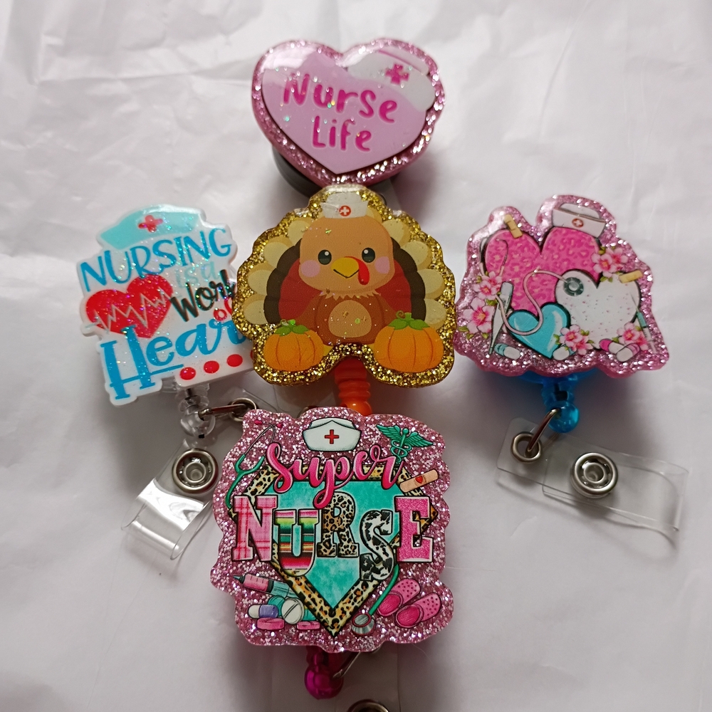 Colorful Nurse Badge Reels